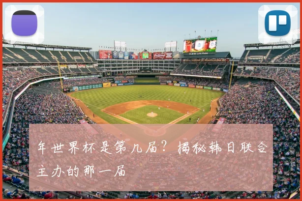 年世界杯是第几届?揭秘韩日联合主办的那一届